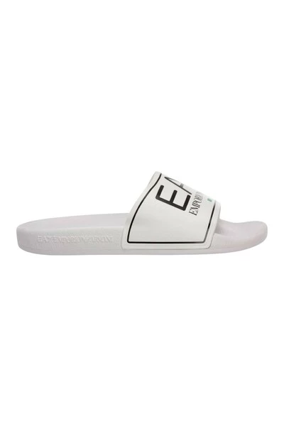 Emporio Armani EA7 Slippers PVC Mules Big Logo White 7 Emporio Armani EA7 Slippers PVC Mules Big Logo White - Afbeelding 5