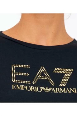 Emporio Armani EA7 T-shirts Long Sleeve Tops Black -Goedkope Emporio Armani EA7 winkel be3c39690c968a9793a3637455039e7d