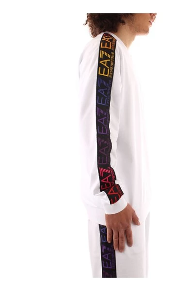 Emporio Armani EA7 Hoodies & Sweatvesten 3KPM34 Sweatshirt White 6 Emporio Armani EA7 Hoodies & Sweatvesten 3KPM34 Sweatshirt White - Afbeelding 4