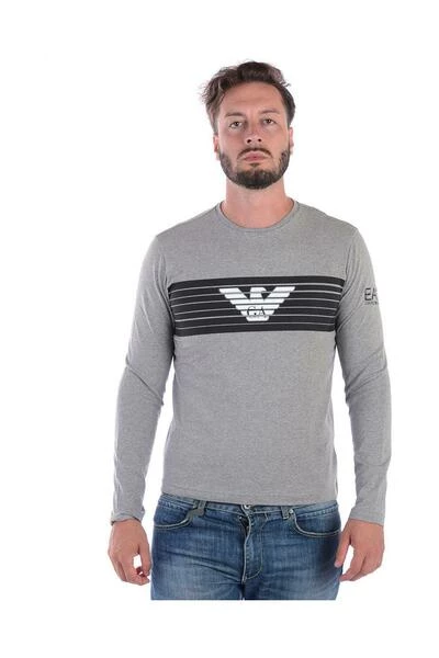 Emporio Armani EA7 Longsleeves T-shirt Gray 6 Emporio Armani EA7 Longsleeves T-shirt Gray - Afbeelding 4