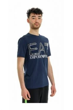 Emporio Armani EA7 Shirts T-SHIRT Blue -Goedkope Emporio Armani EA7 winkel c9aeb8f96208704d99b3d23a2fe30c72