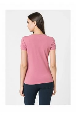 Emporio Armani EA7 T-shirts Logo Embroidered T -shirt Pink