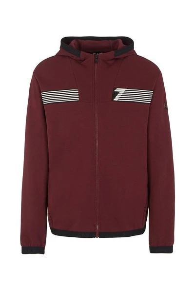 Emporio Armani EA7 Hoodies & Sweatvesten Zip Through Jacket Red 3 Emporio Armani EA7 Hoodies & Sweatvesten Zip Through Jacket Red