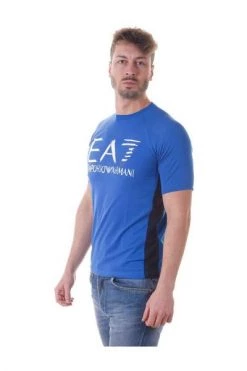 Emporio Armani EA7 Shirts T-Shirt Blue -Goedkope Emporio Armani EA7 winkel cfa22eee295d390636d4ef67128a2f65