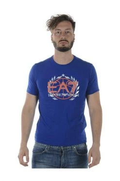 Emporio Armani EA7 Shirts T-shirt Blue -Goedkope Emporio Armani EA7 winkel d55cc6286b4ad2ae8755a6120ab2c241