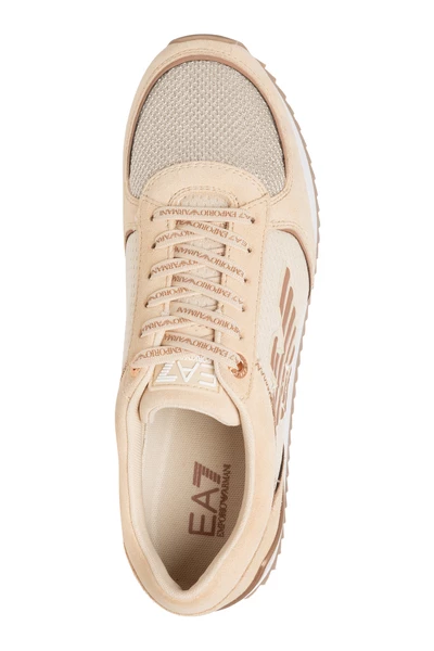 Emporio Armani EA7 Women's Shoes Trainers Sneakers Beige 5 Emporio Armani EA7 Women's Shoes Trainers Sneakers Beige - Afbeelding 4