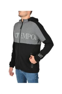Emporio Armani EA7 Hoodies & Sweatvesten Zip-throughs Black -Goedkope Emporio Armani EA7 winkel dca666d3c739107c3842840fbea48738