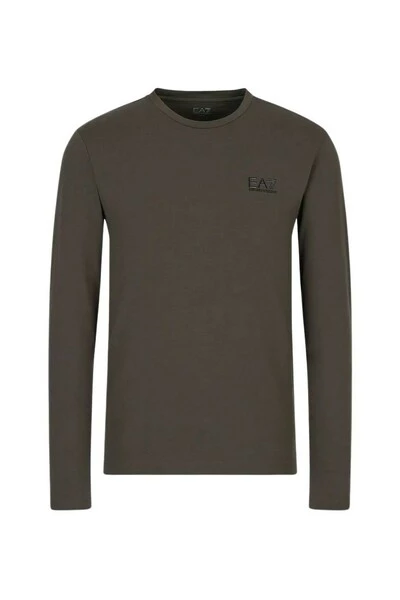 Emporio Armani EA7 Longsleeves Long Sleeve Tops Gray 4 Emporio Armani EA7 Longsleeves Long Sleeve Tops Gray - Afbeelding 2