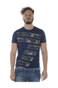 Emporio Armani EA7 Shirts T-shirt Blue -Goedkope Emporio Armani EA7 winkel e53eb7ec2361ab7b681a9718dac1a3f1