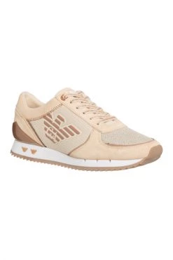 Emporio Armani EA7 Women's Shoes Trainers Sneakers Beige