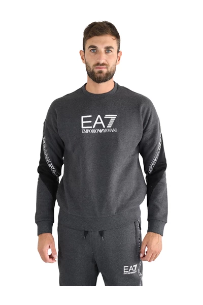 Emporio Armani EA7 Hoodies & Sweatvesten Sweater Gray 3 Emporio Armani EA7 Hoodies & Sweatvesten Sweater Gray