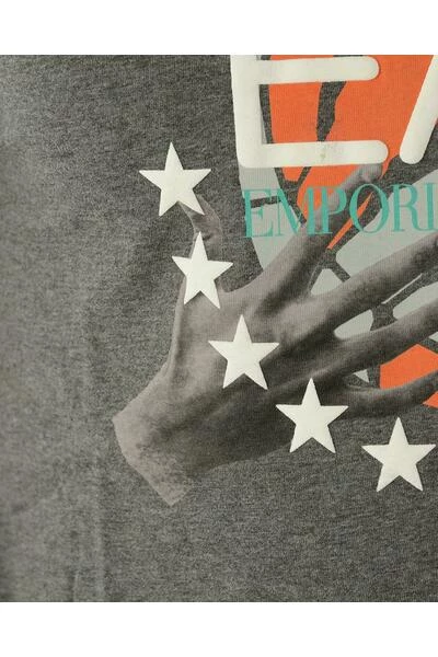 Emporio Armani EA7 Shirts T-shirt Gray 5 Emporio Armani EA7 Shirts T-shirt Gray - Afbeelding 3