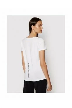 Emporio Armani EA7 T-shirts Stretch T -shirt At Low Logo White