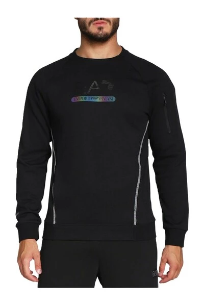 Emporio Armani EA7 Hoodies & Sweatvesten Sweatshirts Black 4 Emporio Armani EA7 Hoodies & Sweatvesten Sweatshirts Black - Afbeelding 2