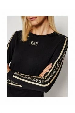 Emporio Armani EA7 T-shirts Logo Band T -shirt Black