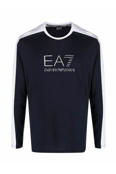Emporio Armani EA7 Longsleeves Long Sleeve Tops Blue 3 Emporio Armani EA7 Longsleeves Long Sleeve Tops Blue